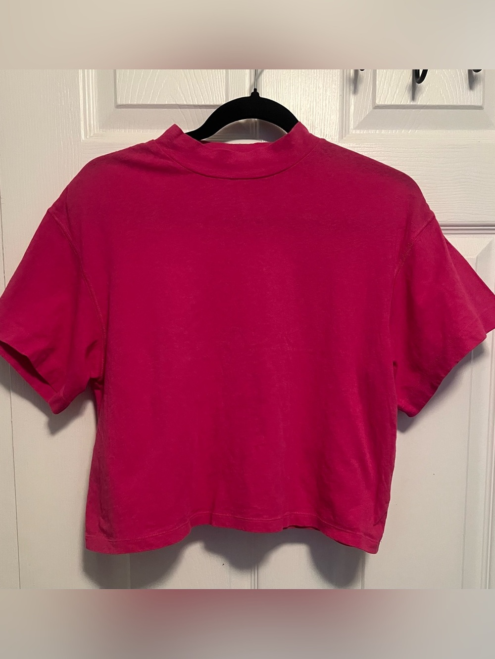 Free People Pink Cropped Tee